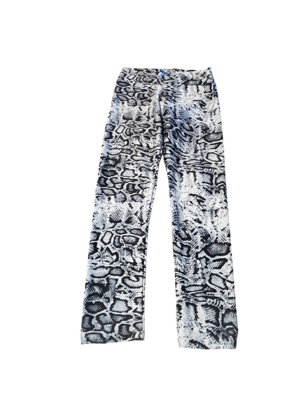 Beup Yoga Black‎ and White Snake Print Leggings Medium